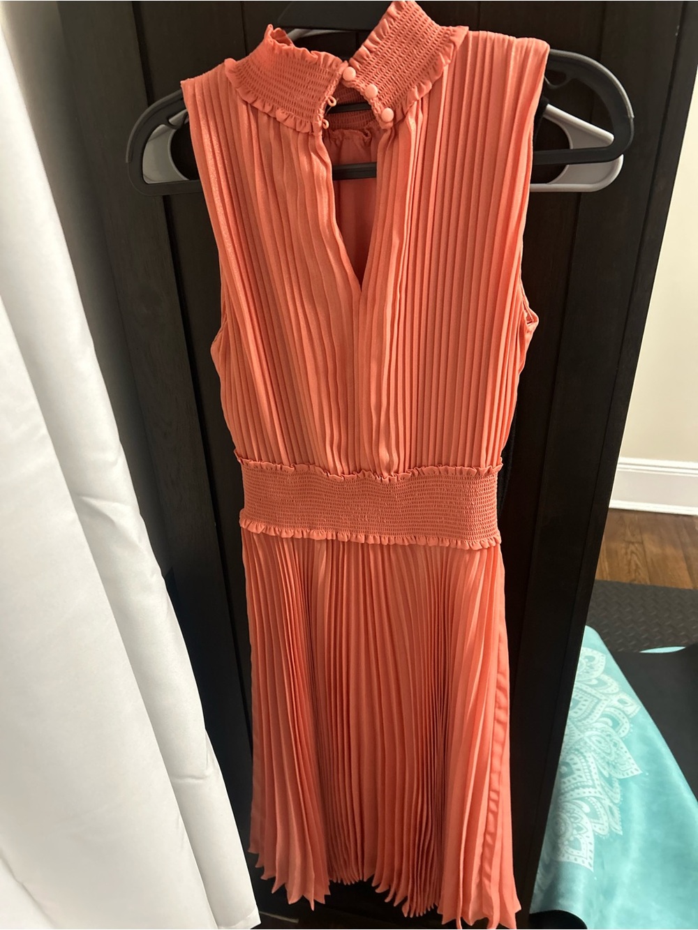 Nanette Lepore Coral Smocked Ruffle Dress - Picture 2 of 3
